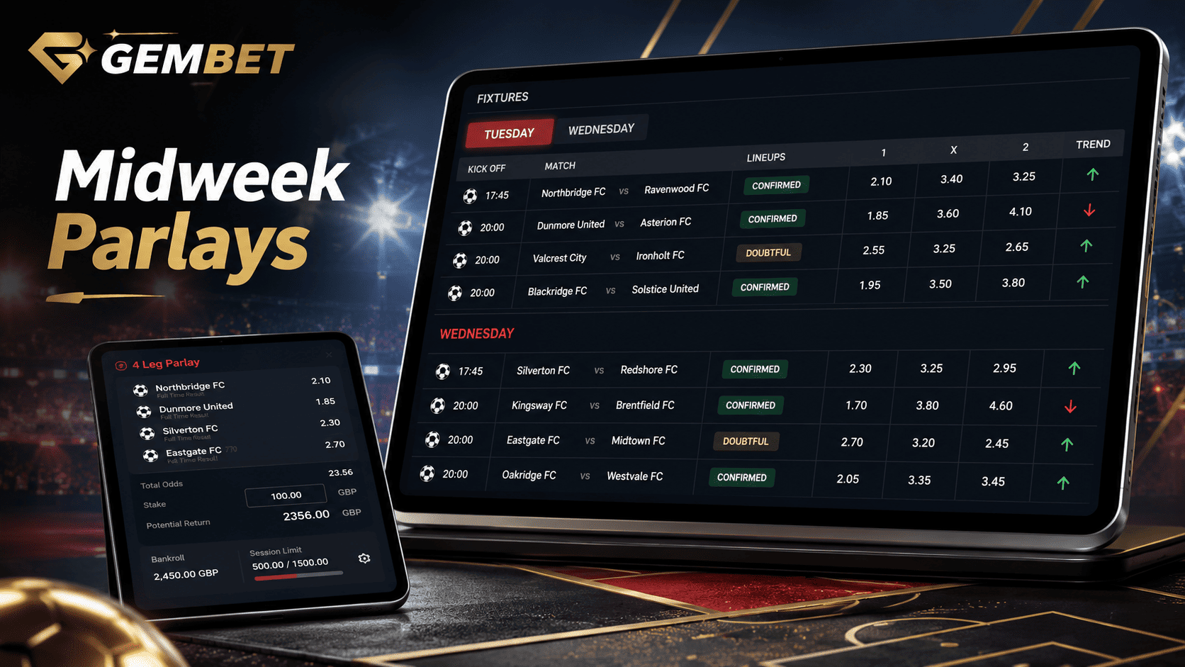Sports betting schedules for Champions League parlays