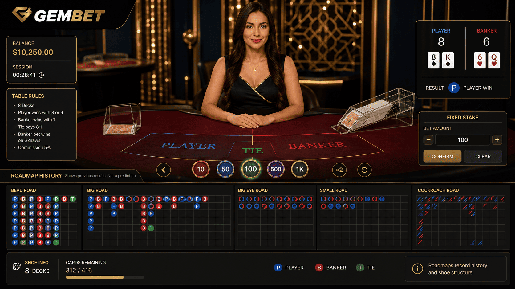 Evolution Gaming baccarat roadmaps explained