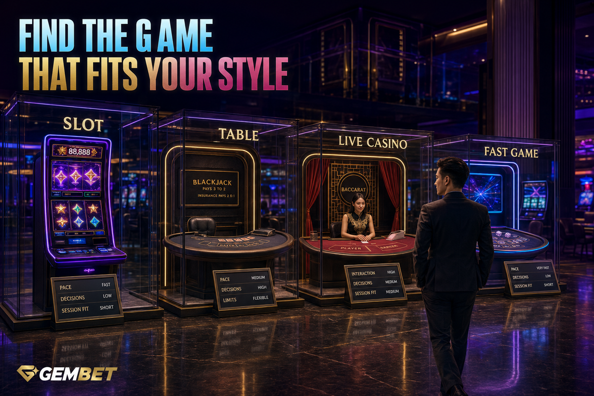 Casino game selection guide for Gembet players
