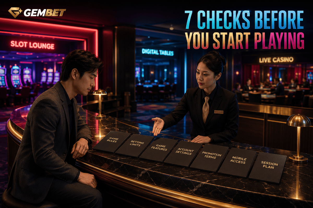 Casino checklist for experienced Gembet players