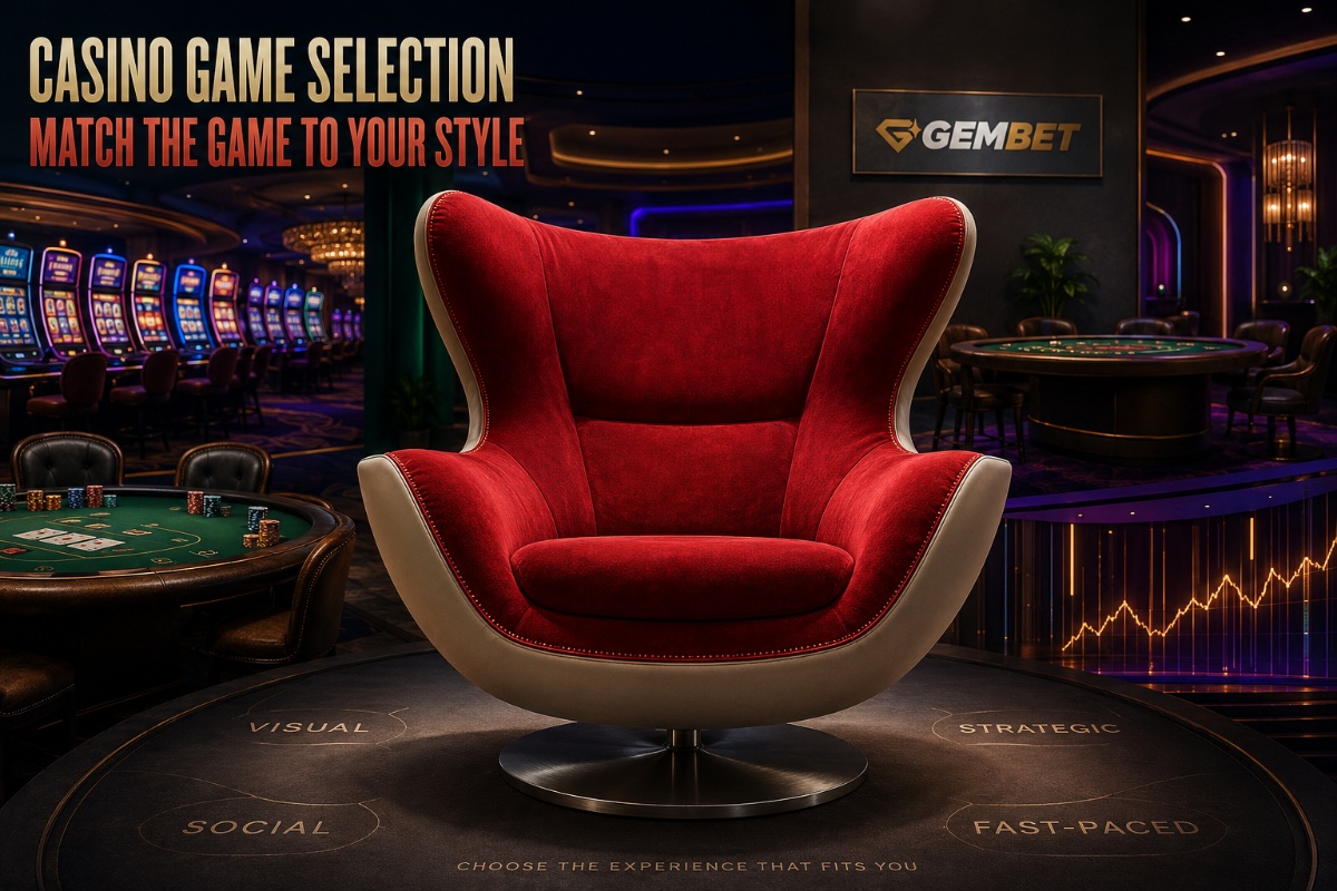 Casino game selection based on pace, complexity, social preference and playing style