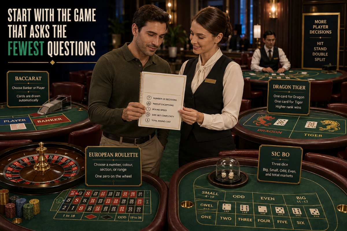 Easiest table games to learn including baccarat Dragon Tiger roulette and Sic Bo