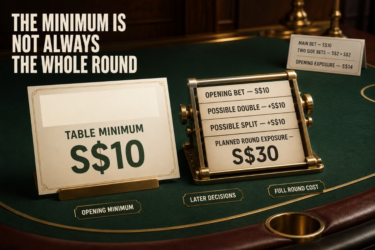 Casino table limits explained through minimum bets side bets and full round costs