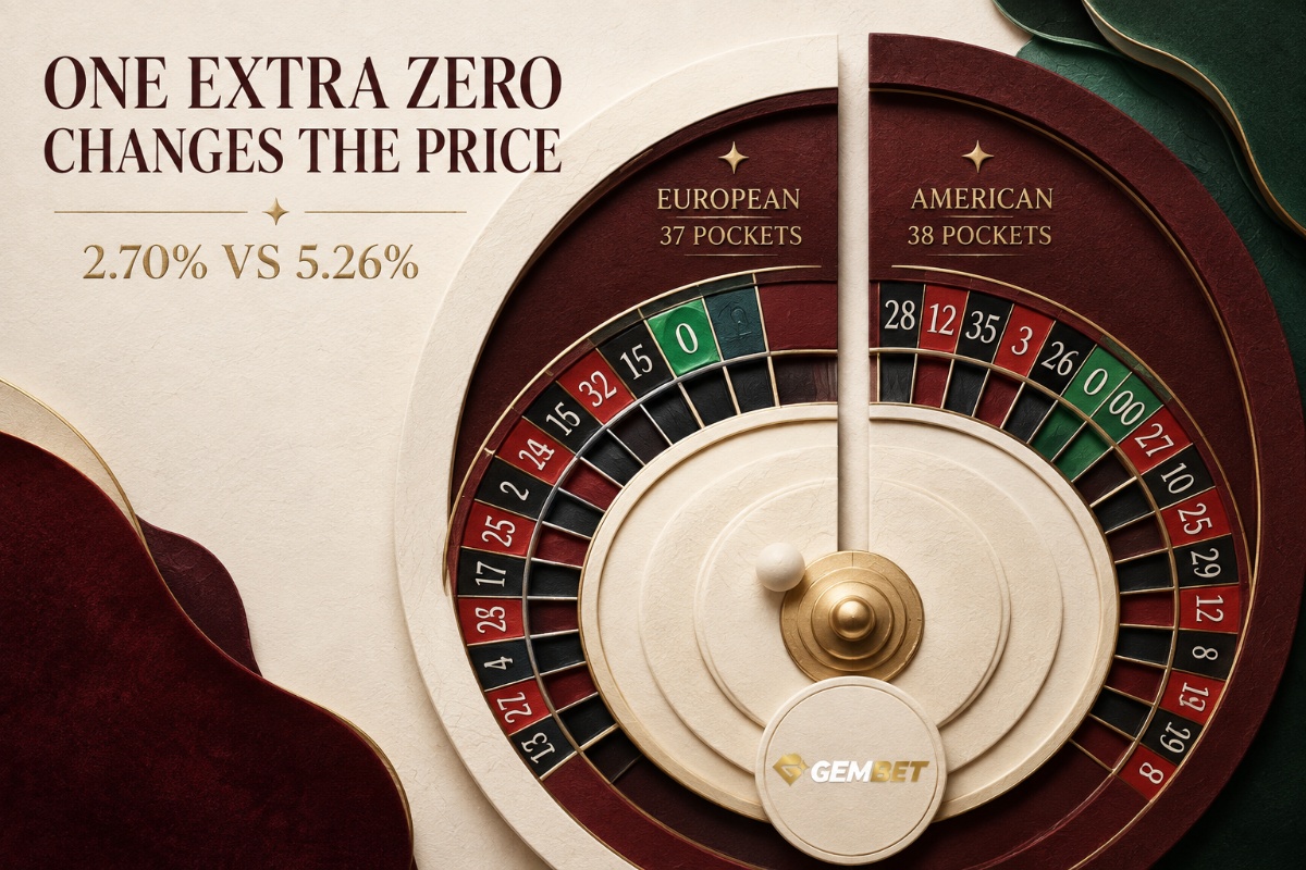 European roulette vs American roulette comparing single zero and double zero wheels